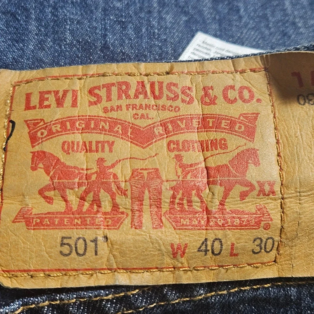 Levi's 501 Original Fit Straight Jeans Button Fly Mens 40x30 Capsule‎ Wardrobe